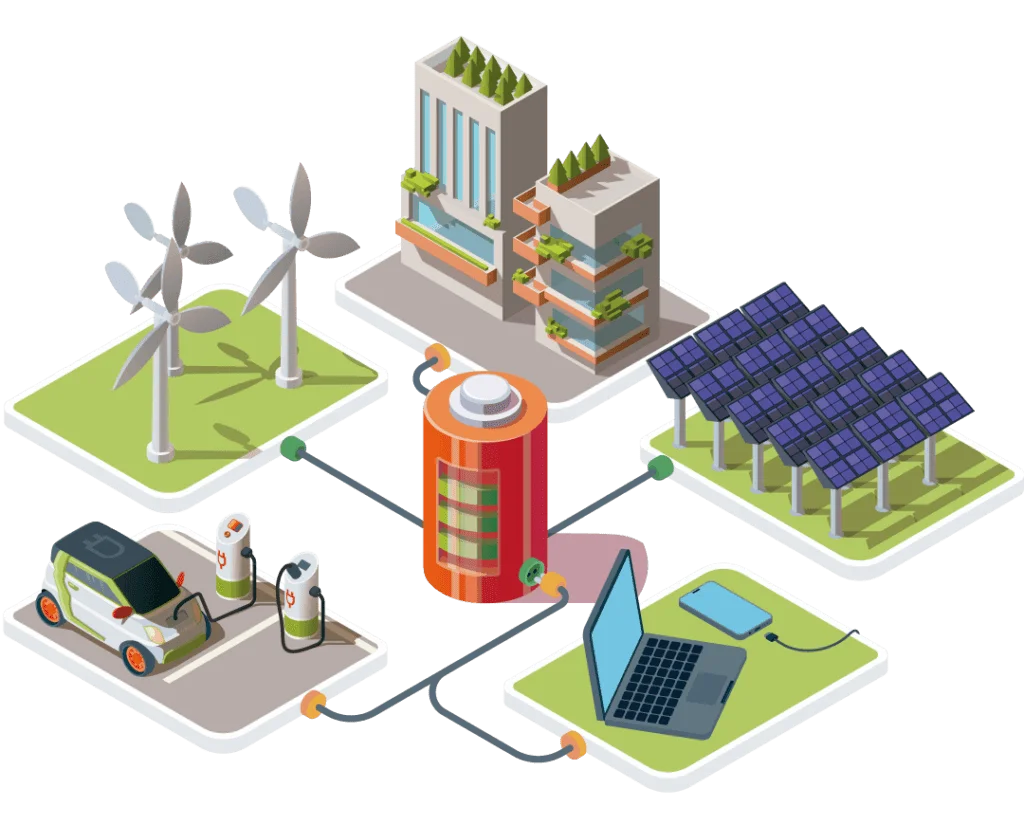 Efficient and sustainable energy network in construction